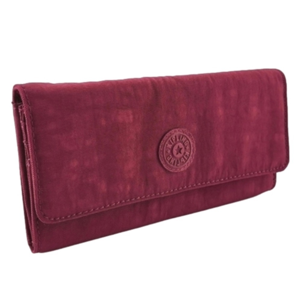 Kipling Women's Teddi Bifold Snap Wine Coloured Wallet